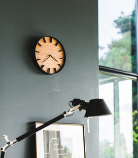 Black Wall Clock on wall by Yamazaki Home. view 8