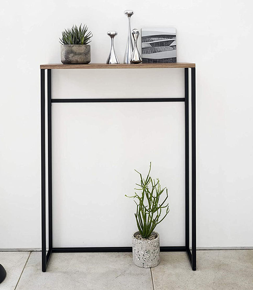 View 12 - Front view of Narrow Entryway Console Table by Yamazaki Home.