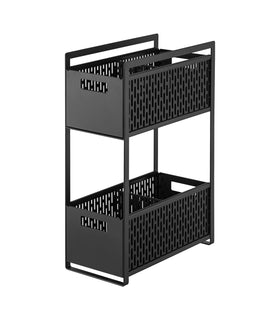 Two-Tier Cabinet Storage Basket on a blank background. view 9