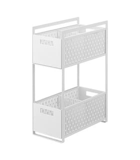 Two-Tier Cabinet Storage Basket on a blank background. view 1